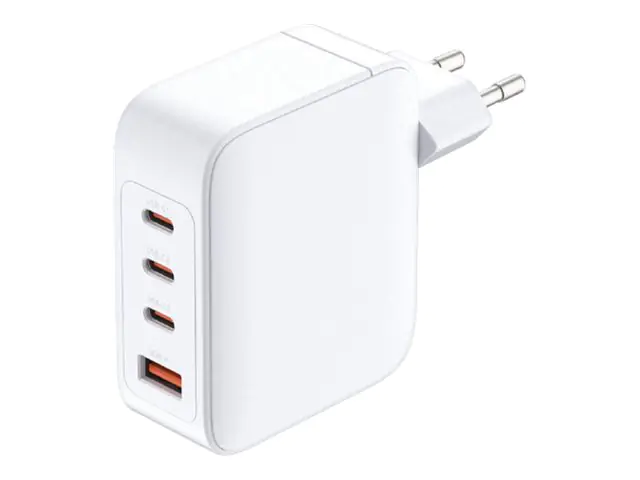 D-Link DCF-141 - Netzteil - GaN - 140 Watt - 5 A - Power Delivery 3.1, QC 4.0 - 4 Ausgabeanschlusss
