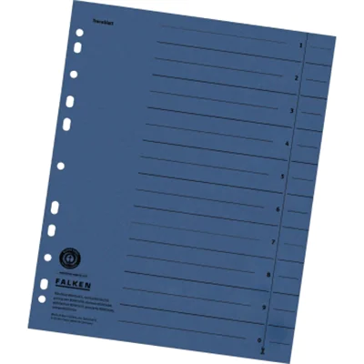 Falken Trennblatt DIN A4 Manilakarton blau schwarz 100 St./Pack.