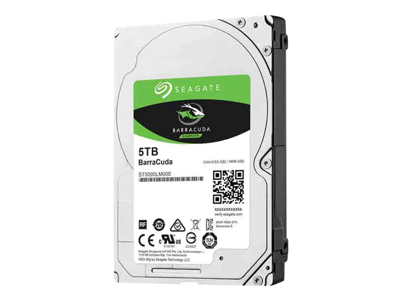 Seagate Guardian BarraCuda ST5000LM000 - Festplatte - 5 TB - intern - 2.5" (6.4 cm) - SATA 6Gb/s - 5400 rpm - Puffer: 128 MB