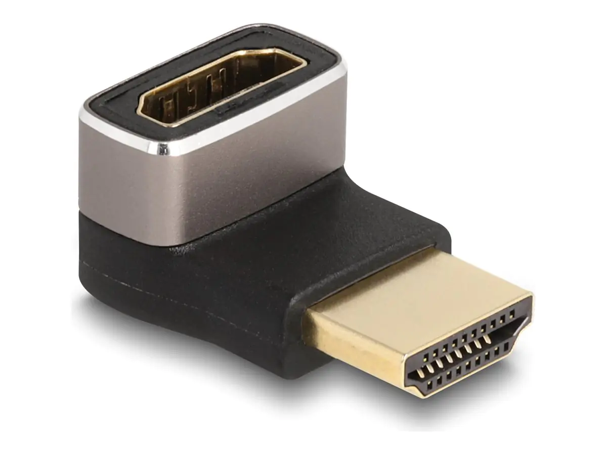 Delock Highspeed - HDMI-Adapter mit Ethernet - HDMI männlich zu HDMI weiblich nach unten abgewink