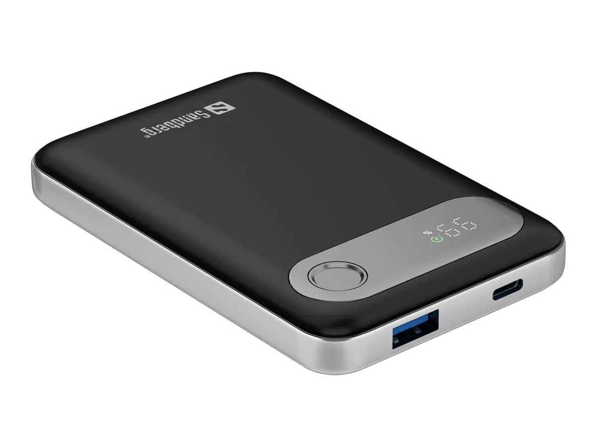 SANDBERG Travel - Powerbank - 10000 mAh - 38.5 Wh - 20 Watt - 4.5 A - PD - 2 Ausgabeanschlussstellen