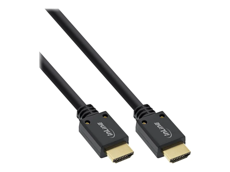 InLine - Premium Highspeed - HDMI-Kabel mit Ethernet - HDMI männlich zu HDMI männlich - 3 m - Dreifachisolierung - Schwarz - 8K Unterstützung