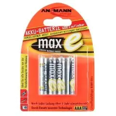 Ansmann Akku NiMH AAA Micro LR03 800 mAh maxE 4er Blister 5035042