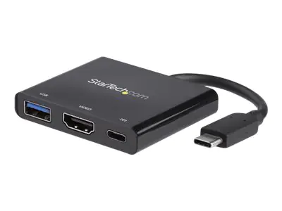StarTech USB-C auf HDMI Adapter - 4K 30Hz - Thunderbolt 3 kompatibel - mit Power Delivery (USB PD) - USB C Dongle - Externer Videoadapter - USB-C - HDMI - Schwarz