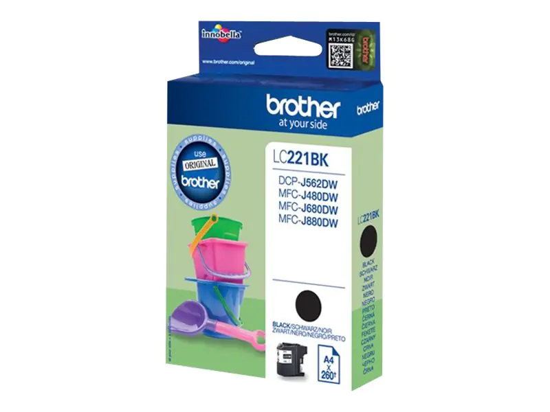 Brother LC221BK - Schwarz - Original - Tintenpatrone - für Brother DCP-J562DW, MFC-J480DW, MFC-J680DW, MFC-J880DW