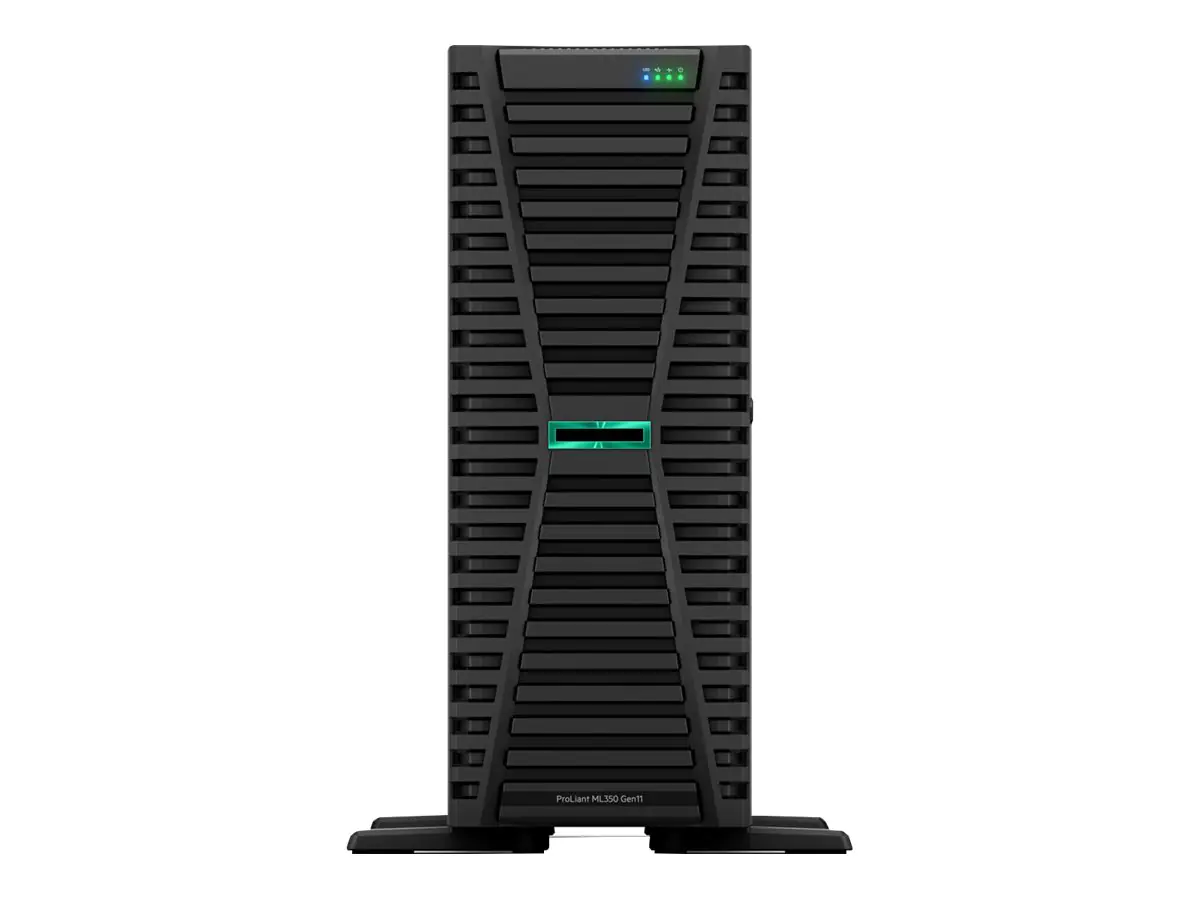 HPE ProLiant ML350 Gen11 - Server - Tower - 4U - zweiweg - 1 x Xeon Silver 4510 / 2.4 GHz - RAM 64 GB - SATA/SAS/NVMe - Hot-Swap 6.4 cm (2.5") Schacht/Schächte - SSD 2 x 960 GB - 1GbE - kein Betriebssystem - Monitor: keiner - Smart Choice