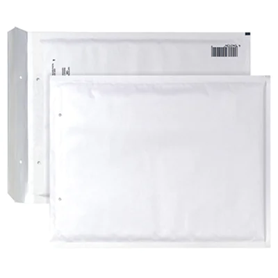 AIRPRO Luftpolstertasche W/19 mit Haftklebung, Lochung für Klammer Kraftpapier weiß 50 St./Pack.