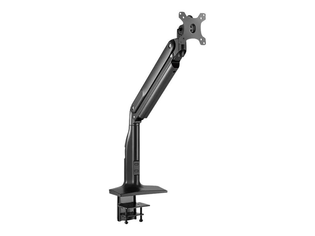 HAGOR HA - Befestigungskit (VESA-Montageadapter, 100 mm bis 200 mm, ein Arm mit Gasdruckfeder) - für LCD-Display - Aluminium - Schwarz - Bildschirmgröße: 43-109 cm (17"-43") - Klemmmontage, Schraubhalterung