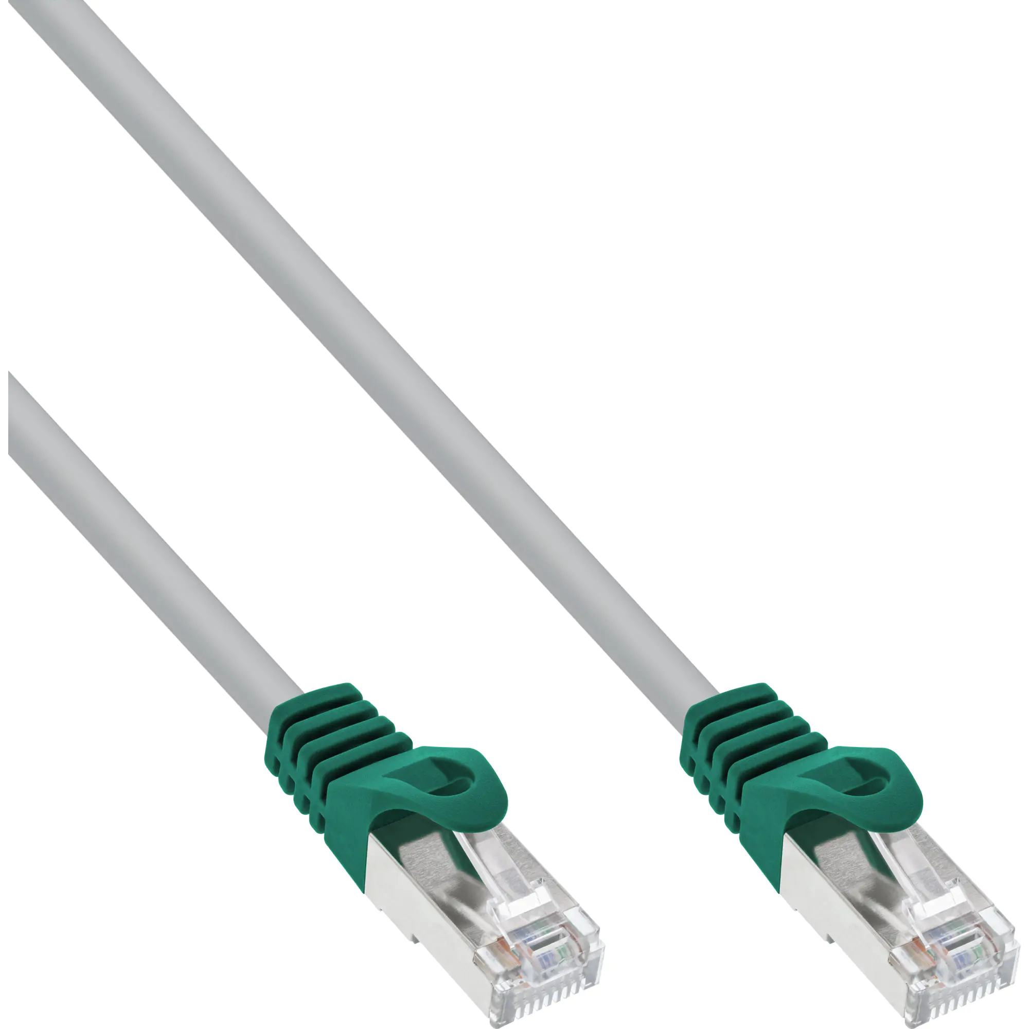 InLine - Crossover-Kabel - RJ-45 (M) zu RJ-45 (M) - 10 m - SF/UTP - CAT 5e - geformt - Grau