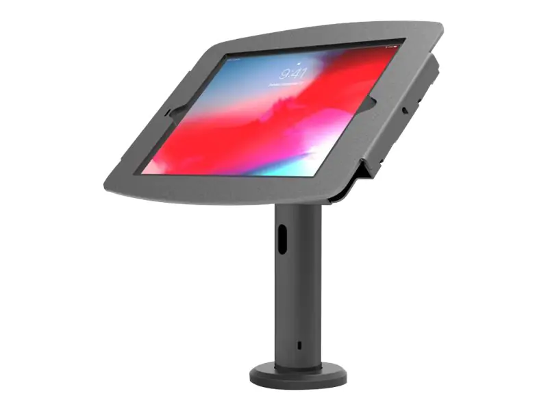 Compulocks iPad 10.2" Space Enclosure Tilting Stand 8" - Low-Rise - Befestigungskit (Gehäuse, pole stand) - für Tablett - verriegelbar - hochwertiges Aluminium - Schwarz - Bildschirmgröße: 25.9 cm (10.2") - für Apple 10.2-inch iPad (7. Generation, 8. Gene
