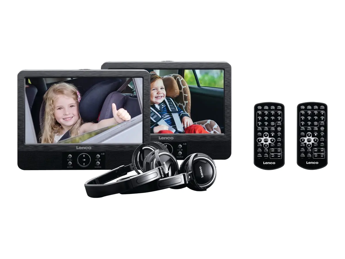 Lenco DVP-939 - Zwei LCD-Monitore / DVD-Player - Anzeige - 22.9 cm (9") - extern