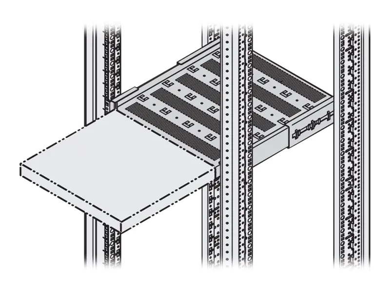 SCHROFF Teleskopisches Regal für Rack - Rack montierbar - RAL 7035 - 2U - 48.3 cm (19") 22130-352