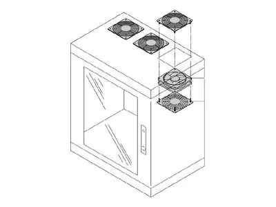 Schroff - Rack - Lüfter Kit - Wechselstrom 230 V - 119 mm
