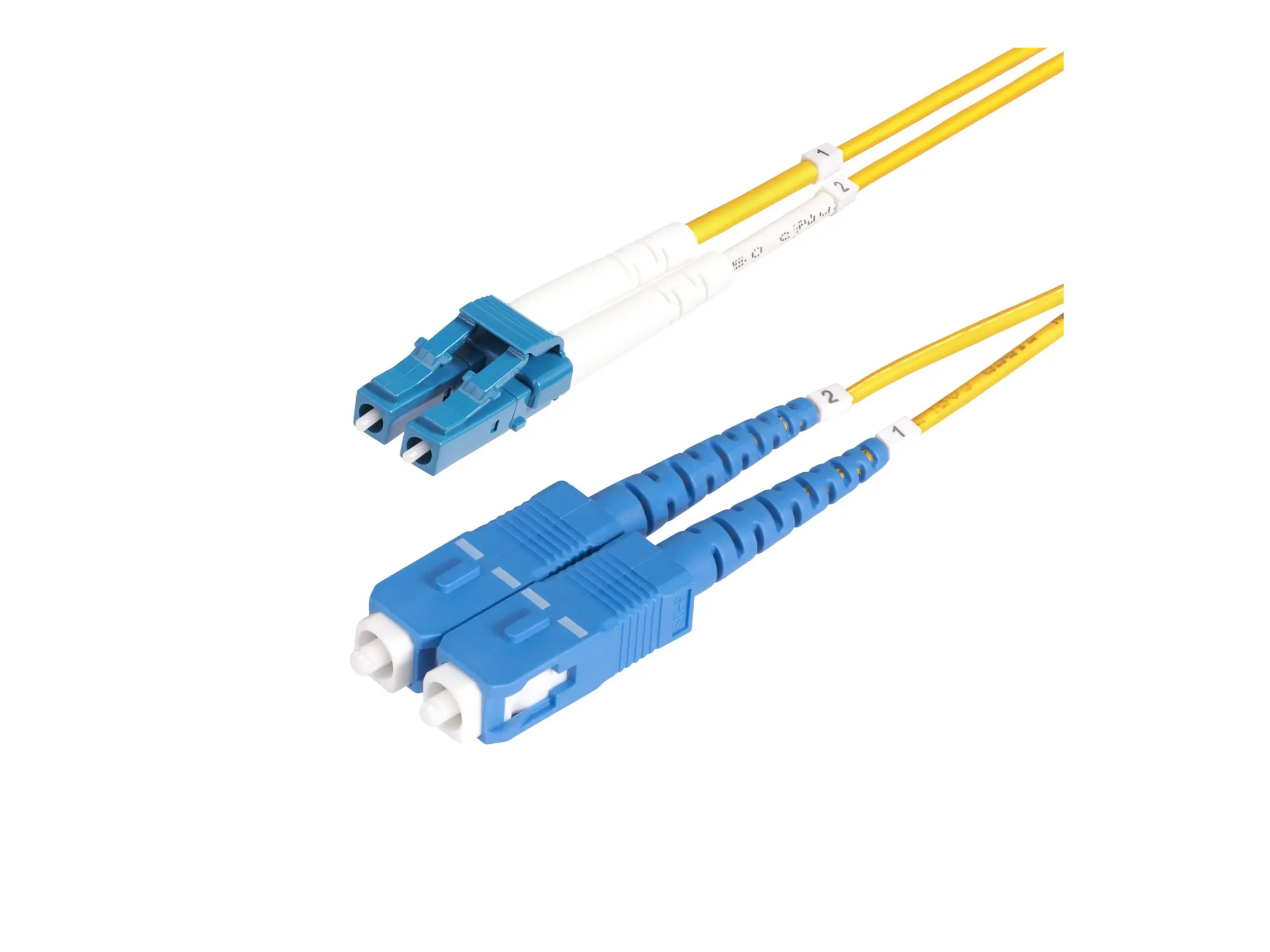 StarTech.com 1m (3ft) LC to SC (UPC) OS2 Single Mode Duplex Fiber Optic Cable, 9/125µm, Laser Opti
