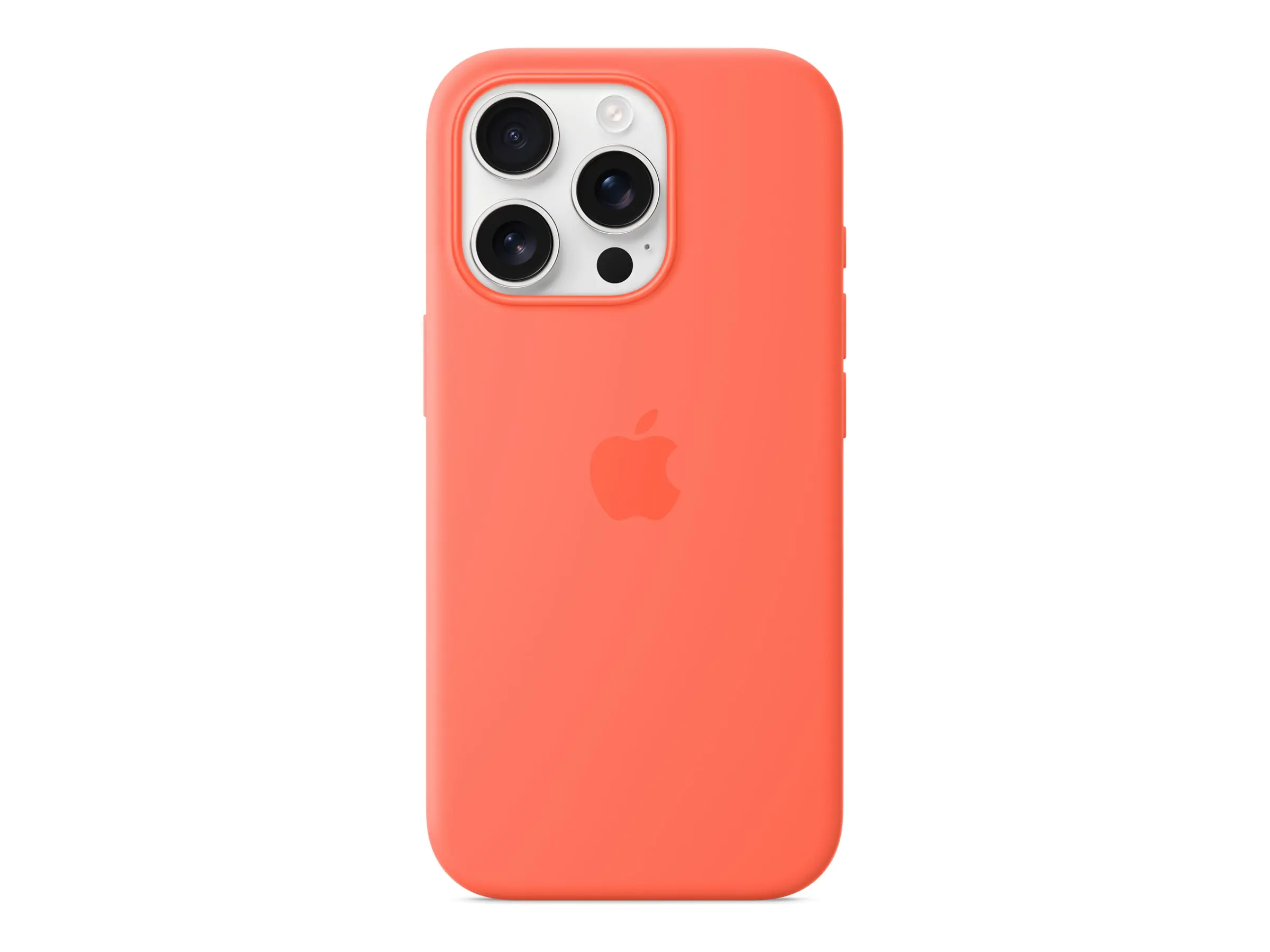 Apple - Hintere Abdeckung für Mobiltelefon - kompatibel mit MagSafe - Silikon - Tangerine - für iPhone 16 Pro