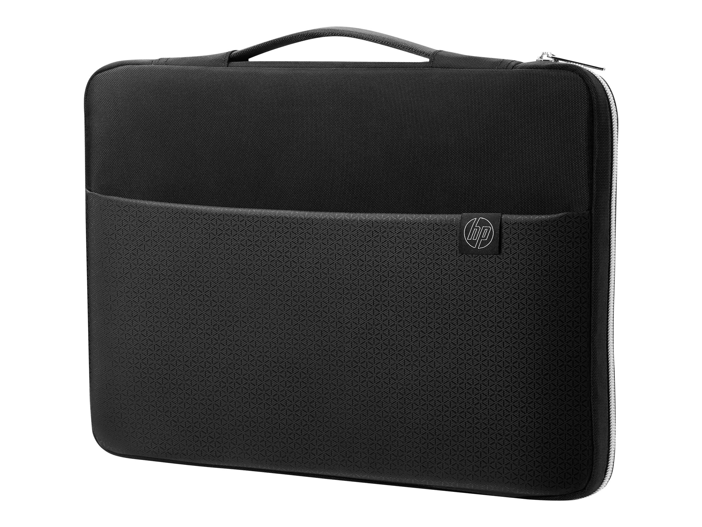 HP Carry Sleeve - Notebook-Hülle - 39.62 cm (15.6") - Schwarz, Silber - für Pavilion Laptop 13, 14, 15