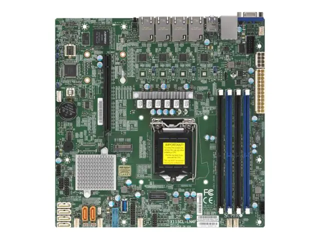 SUPERMICRO X11SCL-LN4F - Motherboard - micro ATX - LGA1151 Socket - C242 Chipsatz - USB 3.1 - 4 x Gigabit LAN - Onboard-Grafik