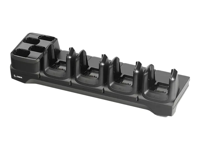 Zebra ShareCradle 4Slot Ethernet - Handheld-Ladestation - Ausgangsanschlüsse: 8 - für Zebra MC3300, MC3300ax, MC3300-G, MC3300x, MC3330R, MC3330XR, MC3390R, MC3390xR