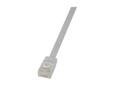 LogiLink SlimLine - Patch-Kabel - RJ-45 (M) zu RJ-45 (M) - 10 m - UTP - CAT 6 - flach - weiß