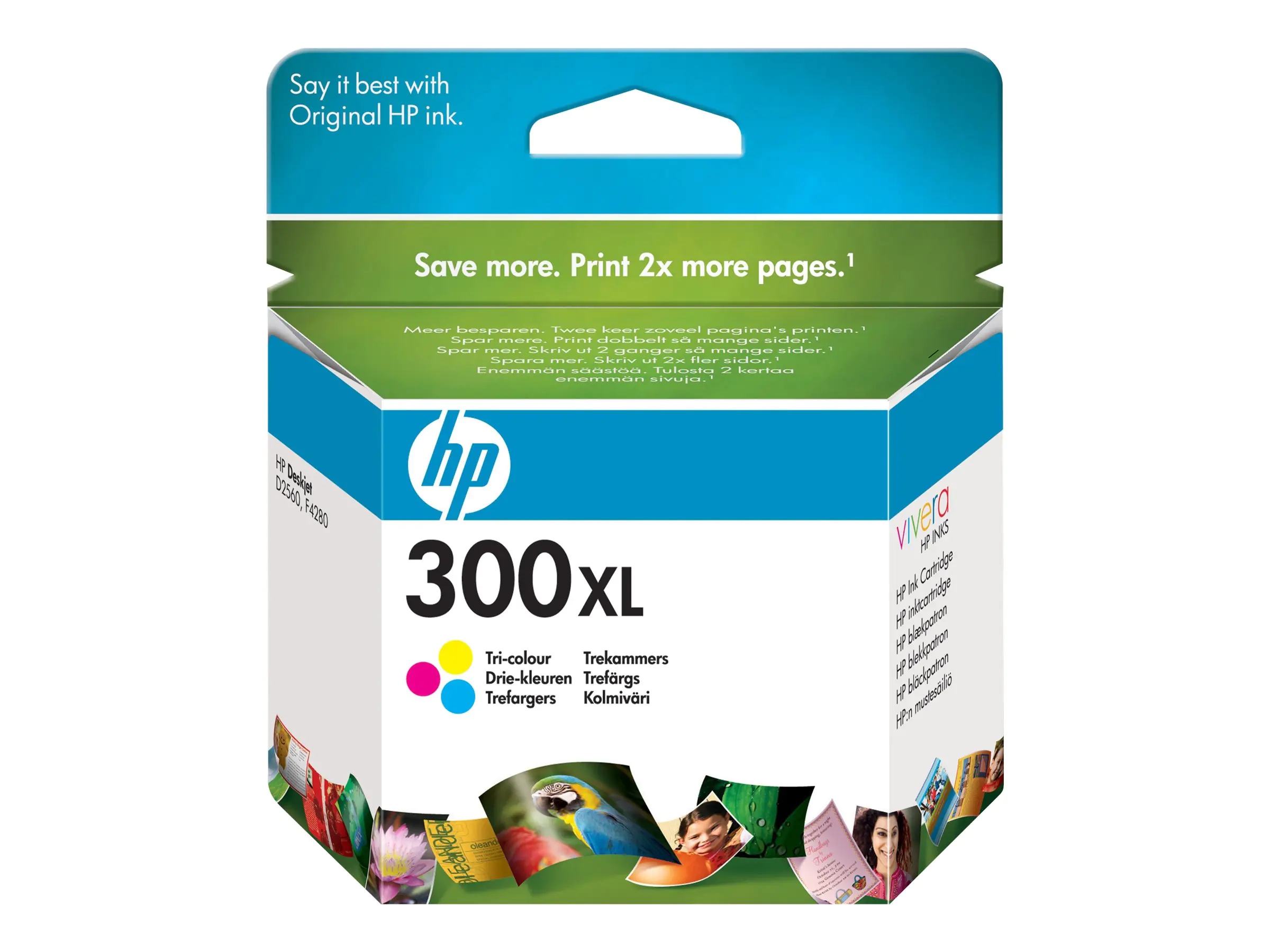 HP 300XL - 11 ml - Hohe Ergiebigkeit - Farbe (Cyan, Magenta, Gelb) - Original - Tintenpatrone - für Deskjet F2430, F2483, F2488, F4213, F4435; Envy 100 D410, 11X D411, 120; Photosmart C4685