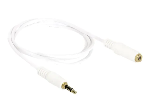 Delock - Audioverlängerungskabel - Stereo Mini-Klinkenstecker (W) bis Stereo Mini-Klinkenstecker (M) - 50 cm - weiß
