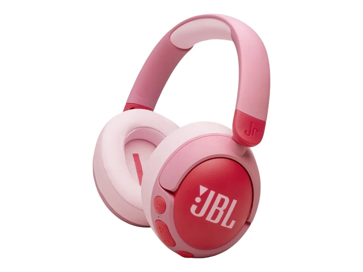 JBL Junior 470NC - Kopfhörer mit Mikrofon - ohrumschließend - Bluetooth - kabellos, kabelgebunden - aktive Rauschunterdrückung - 3,5 mm Stecker - pink
