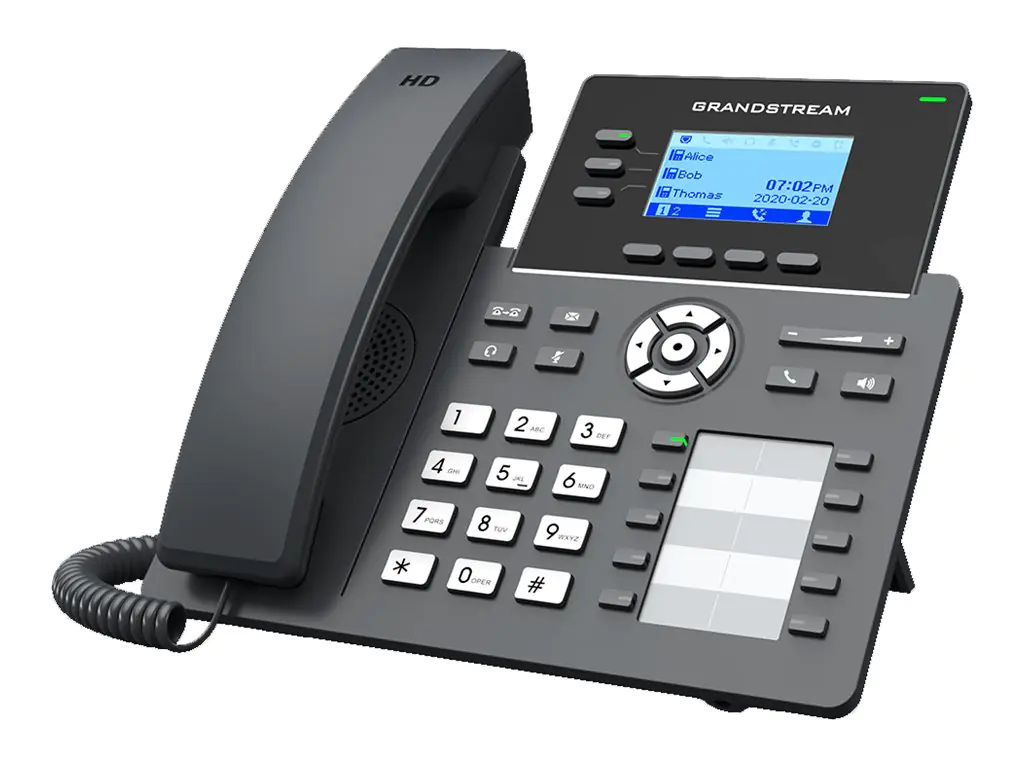 Grandstream GRP2604P - VoIP-Telefon - fünfwegig Anruffunktion - SIP, RTCP, RTP, SRTP, RTCP-XR - 3 Leitungen