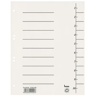 Bene Trennblatt DIN A4 Karton weiß 100 St./Pack.