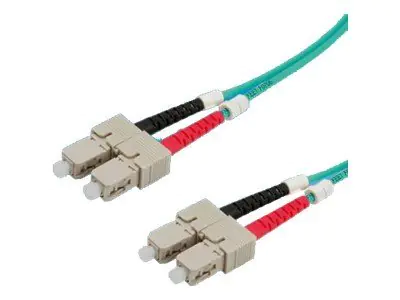 Secomp - Netzwerkkabel - SC multi-mode (M) zu SC multi-mode (M) - 10 m - Glasfaser - 50/125 Mikrometer - OM3 - halogenfrei - grün