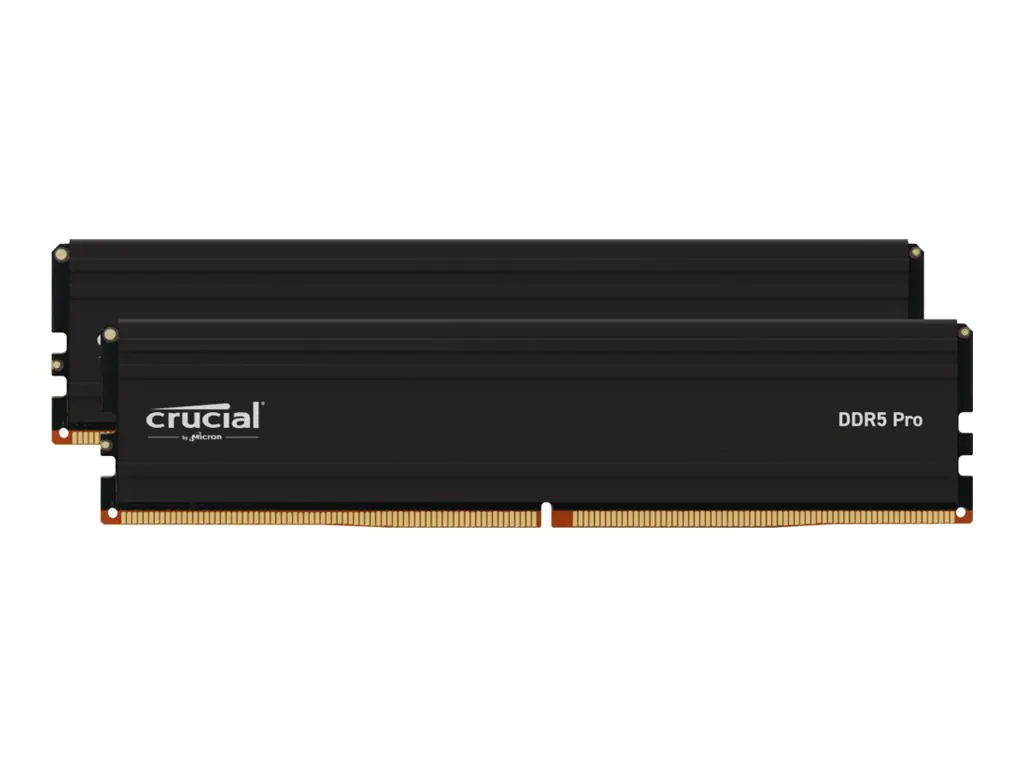 Crucial - DDR5 - Kit - 32 GB: 2 x 16 GB - DIMM 288-PIN - 6000 MHz / PC5-48000 - CL48 - 1.1 V - ungepuffert - on-die ECC - Schwarz