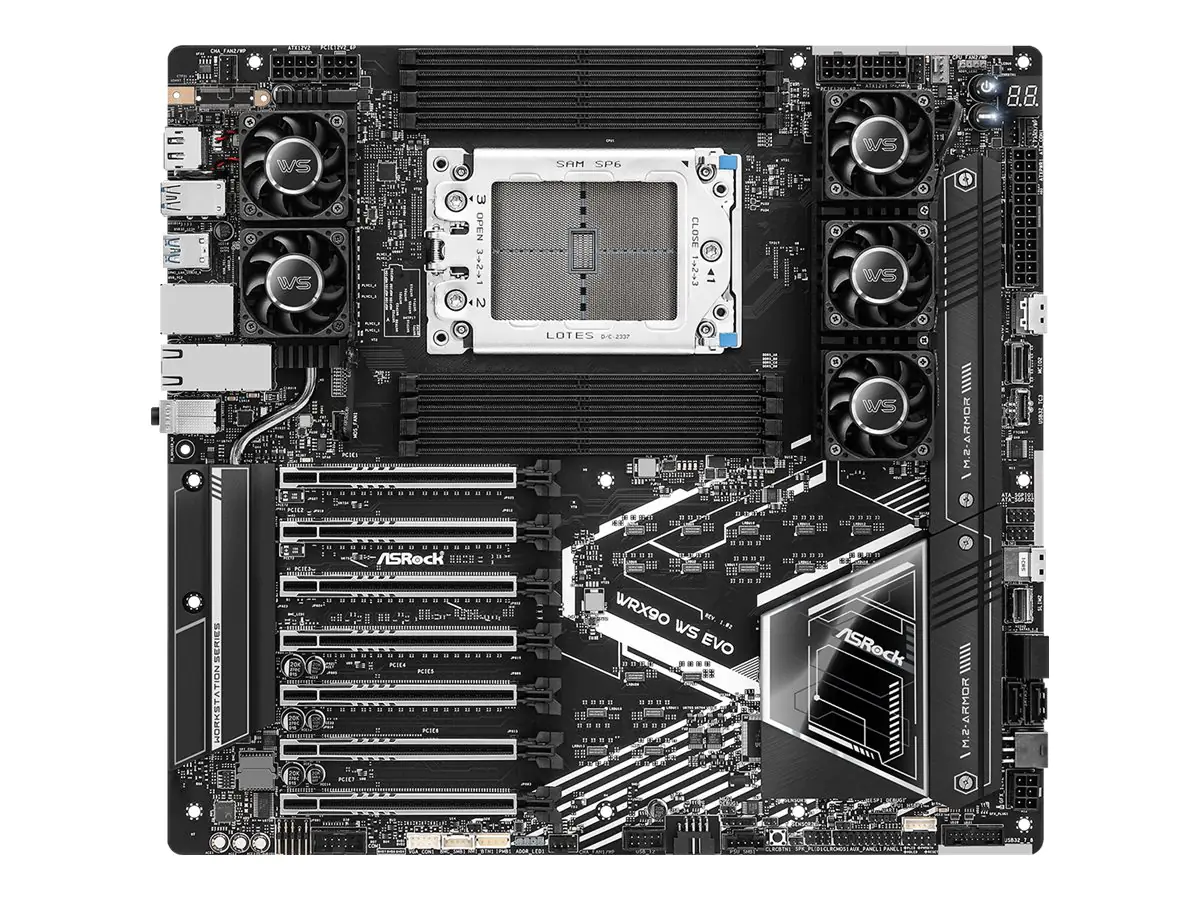 ASRock WRX90 WS WVO WRX9 Socket 8xDDR5 ECC 2x10G LAN retail