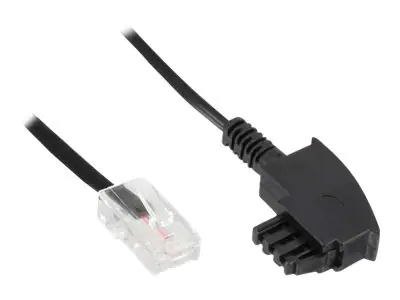 InLine - Telefonkabel - RJ-45 (2-polig) (M) zu TAE-F (M) - 20 m - ungeschirmt - flach