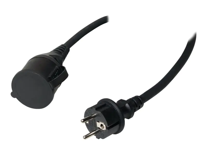 LogiLink - Spannungsversorgungs-Verlängerungskabel - CEE 7/7 (W) bis CEE 7/7 (M) - Wechselstrom 250 V - 5 m