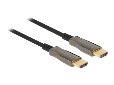 Delock - High Speed - HDMI-Kabel - HDMI männlich zu HDMI männlich - 10 m - Glasfaser - Schwarz - Active Optical Cable (AOC), unterstützt 8K 60 Hz (7680 x 4320)