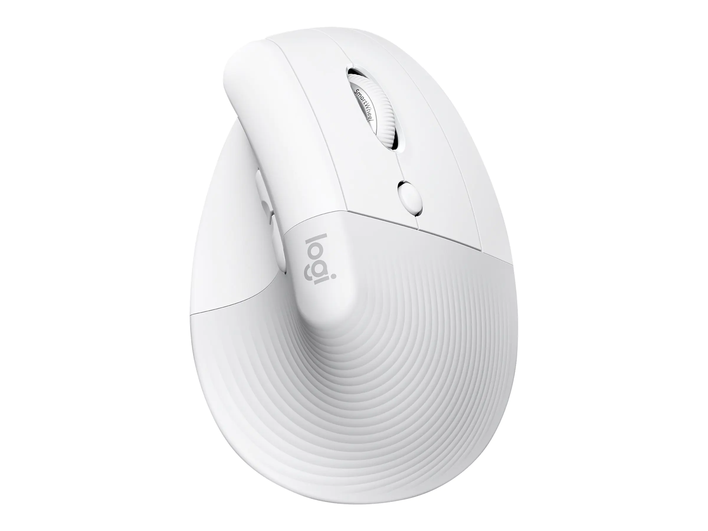 Logitech Lift for Mac - Vertikale Maus - ergonomisch - optisch - 6 Tasten - kabellos - Bluetooth - Logitech Logi Bolt USB-Receiver - Off-White - für Apple MacBook