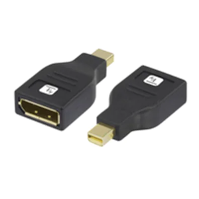 EFB-Elektronik - DisplayPort-Adapter - Mini DisplayPort (M) zu DisplayPort (W) - 4.5 cm - Support von 4K 60 Hz - Schwarz