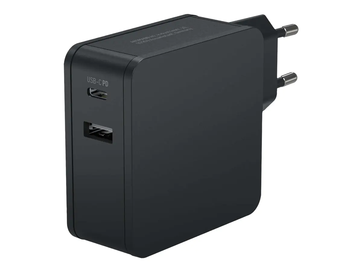 ANSMANN 254PD - Netzteil - 60 Watt - PD, QC 3.0 - 2 Ausgabeanschlussstellen (USB, 24 pin USB-C) - Schwarz