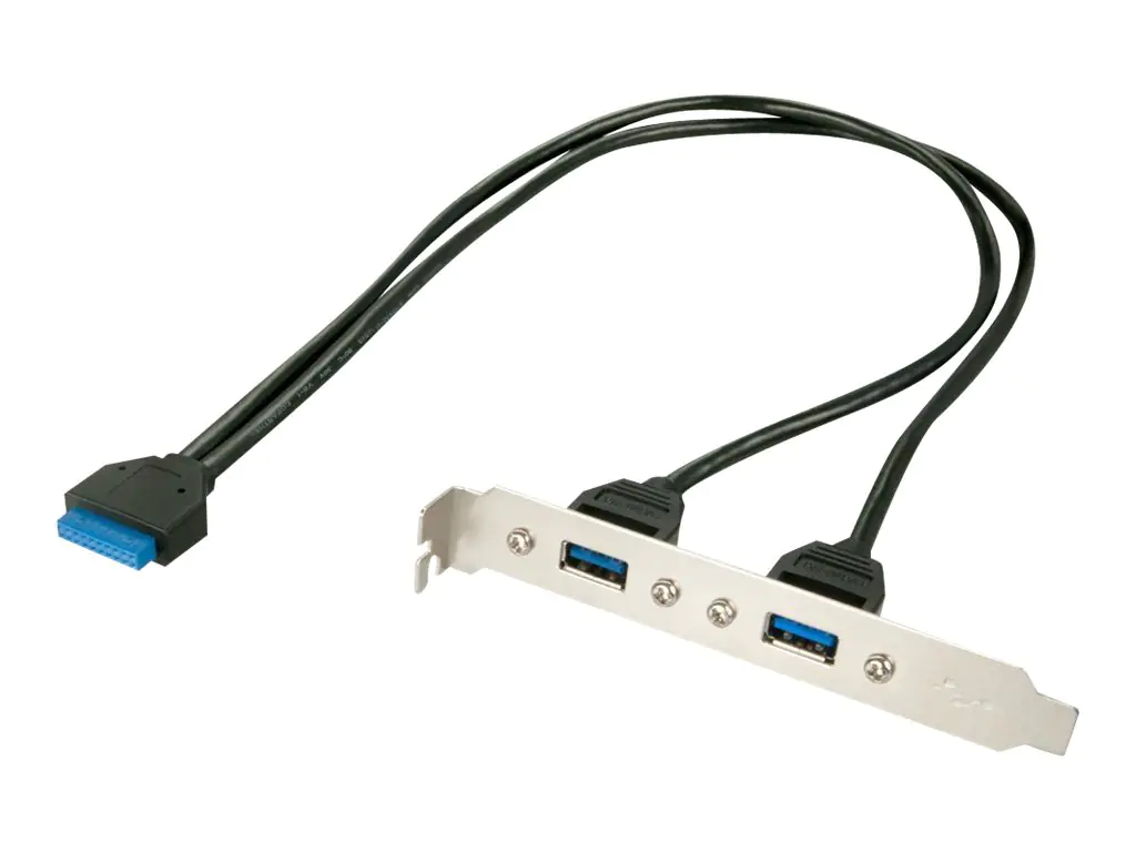 Lindy 2 Port USB 3.0 PC Back Plate - USB-Konsole - USB (W) zu 20 PIN IDC (W)