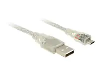 DeLOCK - USB-Kabel - Micro-USB Typ B (M) bis USB (M) - USB 2.0 - 1.5 m - durchsichtig