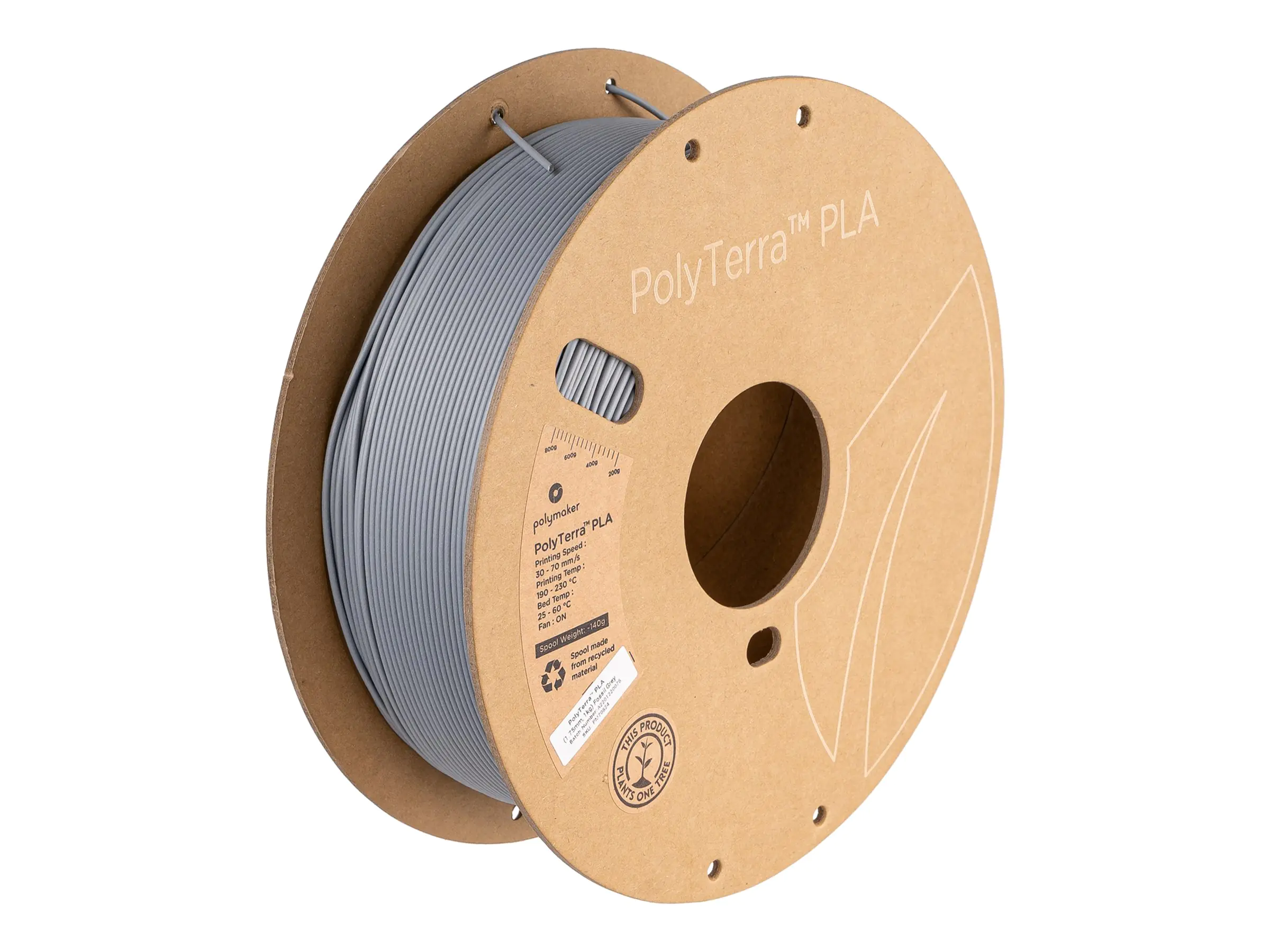 Polymaker Panchroma - Mattes Fossilgrau - 1 kg - Spule - PLA-Filament (3D)