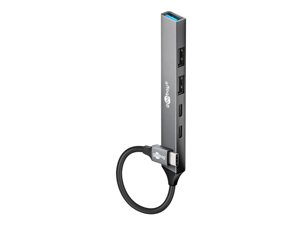 Goobay Slim Usb-Hub Usb-C auf/Usb-A 5 Gbit/s
