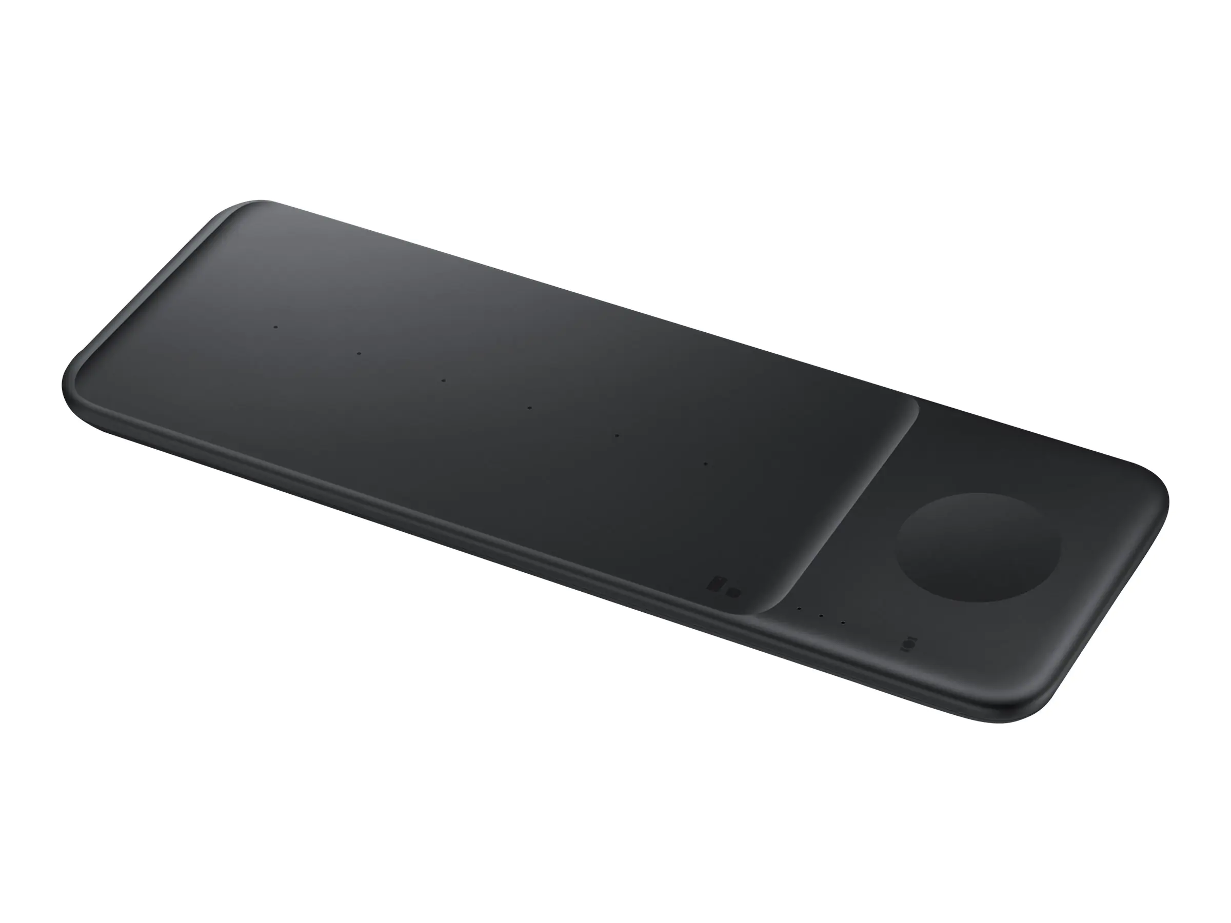 Samsung Wireless Charger Trio EP-P6300 - Induktive Ladematte + AC-Netzteil - Fast Charge - Schwarz - für Galaxy Buds Live, Note20, S20, S20 5G, Watch 3, Z Flip 5G, Z Flip4, Z Fold2 5G, Z Fold4