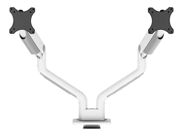 Neomounts DS70S-950WH2 NEXT One - Befestigungskit (Monitorarm, Klemmmontagesockel, Tischplattenbohrung) - Voll beweglich - für 2 LCD-Displays - Aluminium - weiß - Bildschirmgröße: 43.18-88.9 cm (17"-35") - Tischmontage