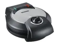 SEVERIN Waffeleisen WA 2103 20,3 x 10,5 x 25,5 cm (B x H x T) herzförmig 220-240V 1.300W Edelstahl/Kunststoff schwarz/silber, gebürstet