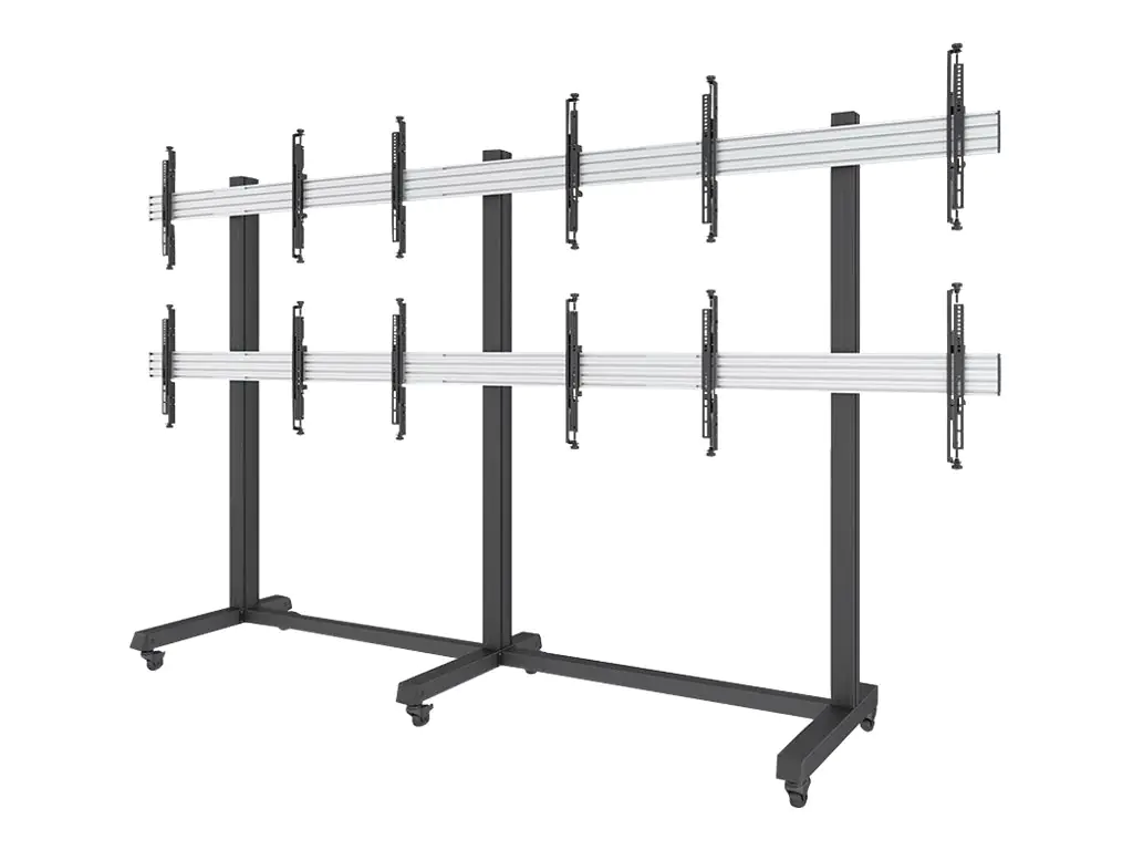 Neomounts NMPRO-M32 - Wagen - für 3x2 Videowand - Schwarz - Bildschirmgröße: 106.7-139.7 cm (42"
