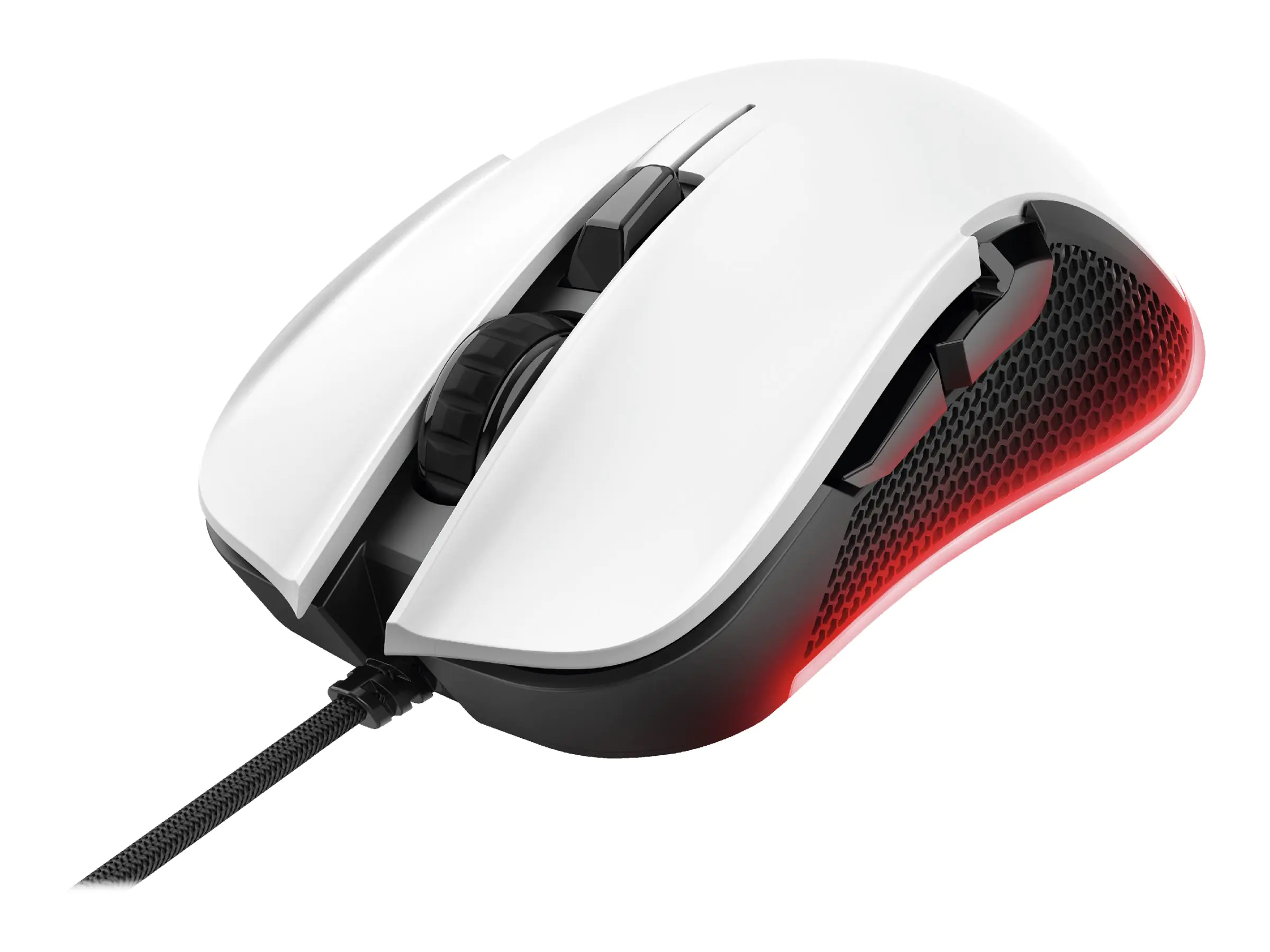 Trust Gaming GXT 922W YBAR - Maus - Für Rechtshänder - optisch - 6 Tasten - kabelgebunden - USB 2.0 - weiß