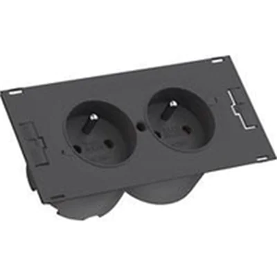 Bachmann DUE - 2 m - Indoor - Kunststoff - Schwarz - 2 AC-Ausgänge - 141 mm