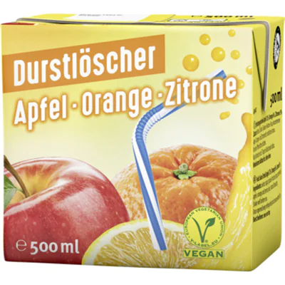 Durstlöscher Softdrink Apfel-Orange-Zitrone 12 x 0,5 l/Pack.