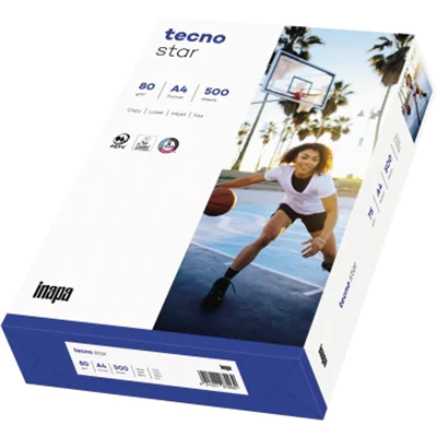 inapa tecno Kopierpapier Star 527108010001 A4 500 Bl./Pack.