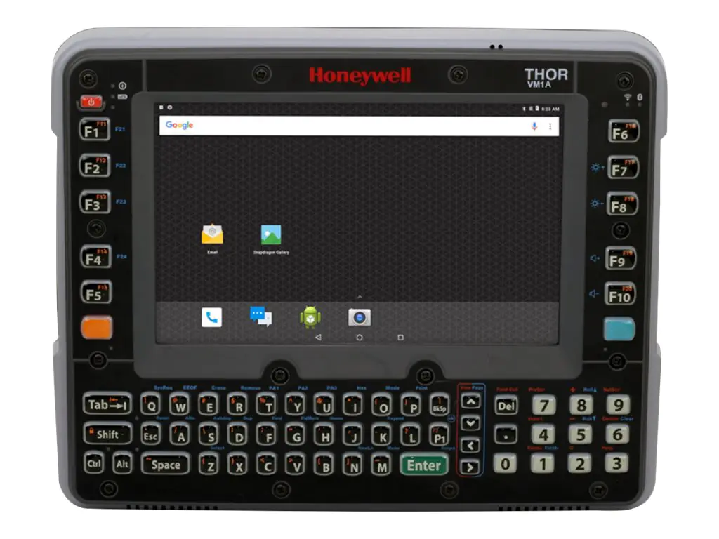 Honeywell Thor VM1A - Client Pack - Computer für den Einbau in Fahrzeuge - Snapdragon 660 2.2 GHz - Android 8.0 (Oreo) - 4 GB RAM - 32 GB SSD - 20 cm (8") Touchscreen 1280 x 768 - Wi-Fi 5, NFC - kbd: QWERTY